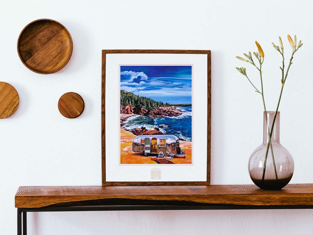 2021 Print framed and on a shelf
