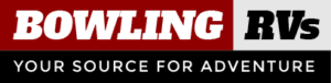 Bowling RVs logo in red and black with the slogan "Your Source for Adventure"