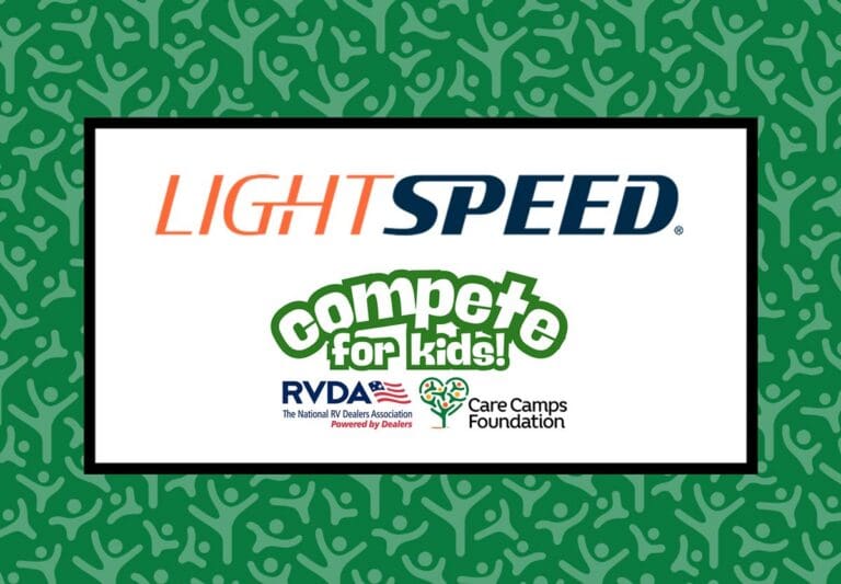 Lightspeed logo and RVDA Compete for Kids logo