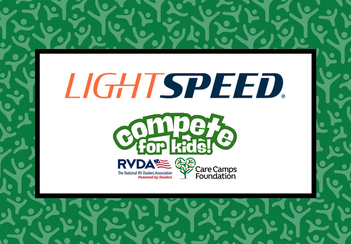 Lightspeed logo and RVDA Compete for Kids logo