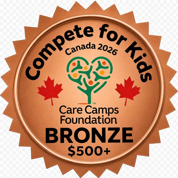 Compete for Kids Canada Badge - Bronze Level ($500+)