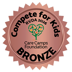 Compete for Kids RVDA 2026 Badge - BRONZE including Care Camps Foundation Logo