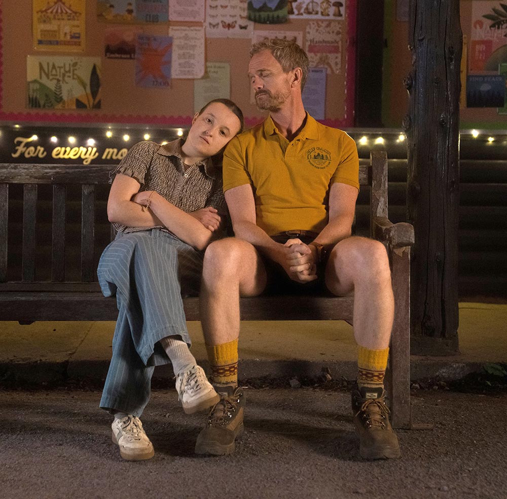 Actors Neil Patrick Harris and Bella Ramsey from the movie "Sunny Dancer"