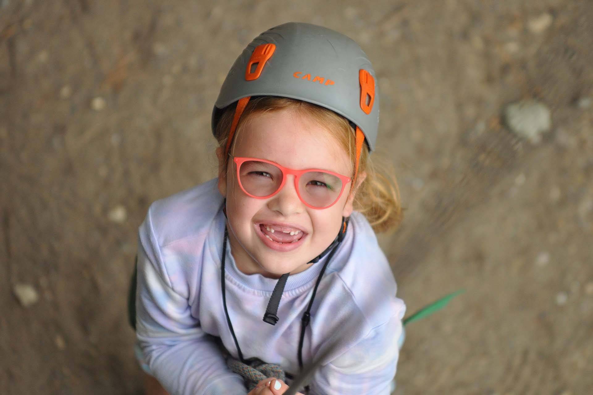 Girl Rock Climbing